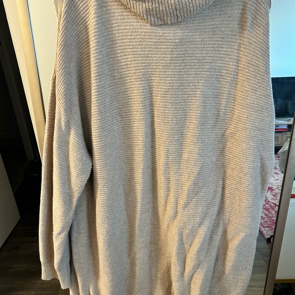 LOFT Taupe Cowl Neck Sweater/Sweater Dress